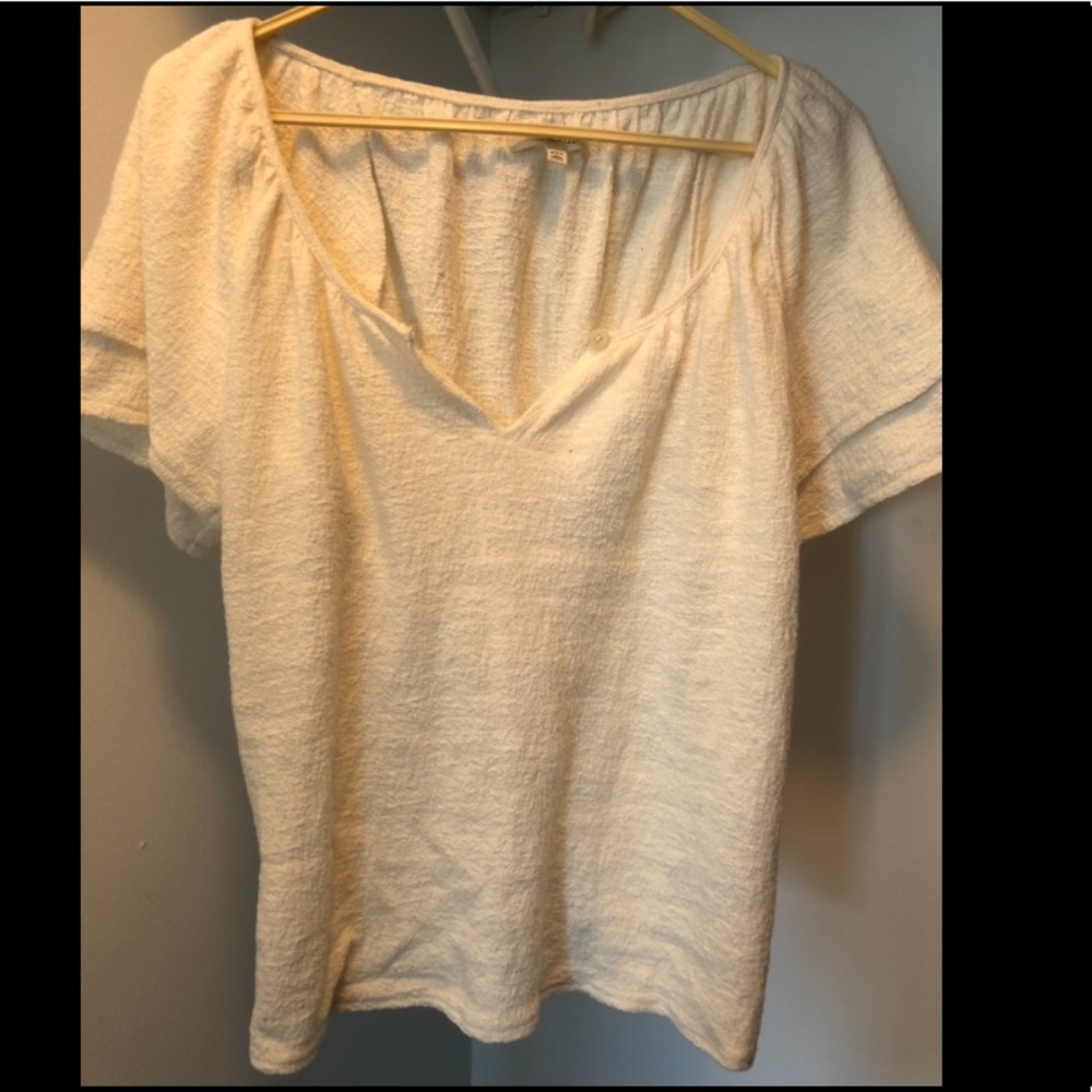 Pretty Madewell White Short Sleeved Shirt